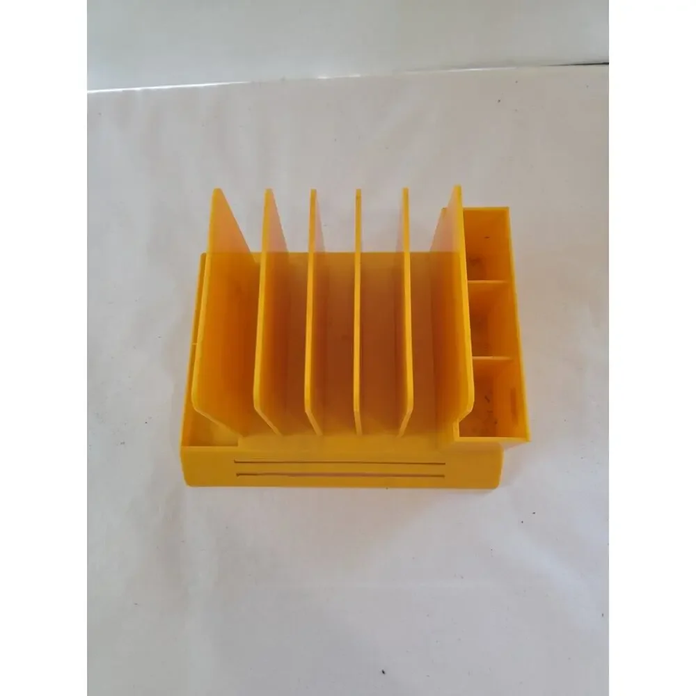 Max Klein plastic yellow desk accessory vintage MCM retro pen holder